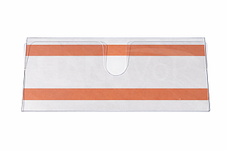 PLASTOVÝ DRŽÁK NA BEDNY 04  - čirá samolepka