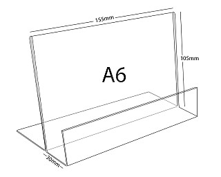 Plexi stojánek zásobník A6 na šířku (s přednosem)
