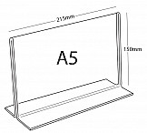Plexi stojánek T A5 na šířku