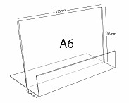 Plexi stojánek zásobník A6 na šířku (s přednosem)