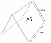 Plexi stojánek A A5 na šířku155x215mm