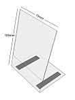 Plastový stojánek L 105 x 75 (A7) na výšku antireflexní s magnetem