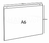 Plexi tabulka A6 na šířku